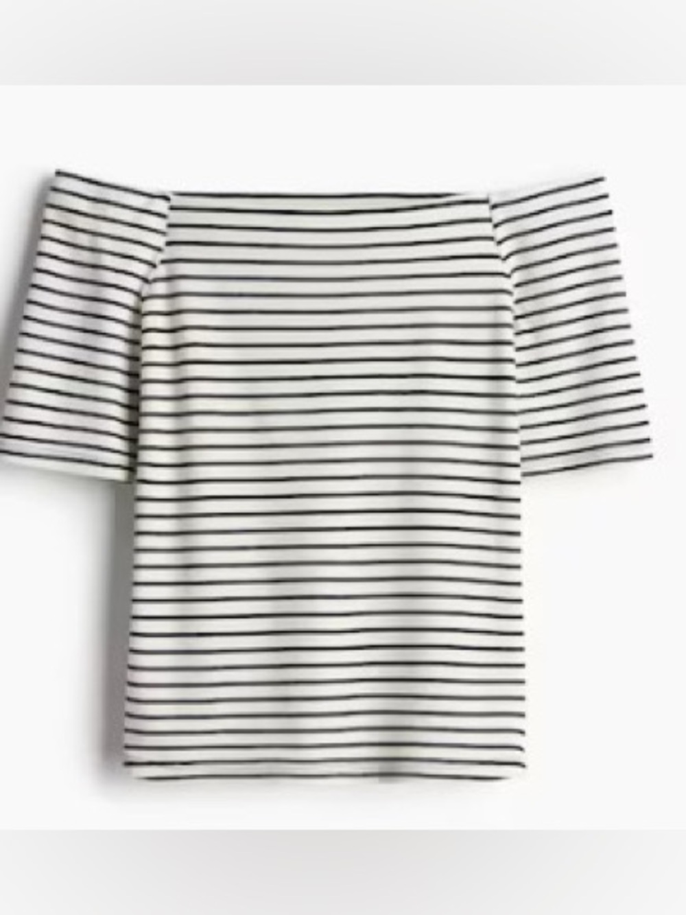 2 H&M - Striped Off-Shoulder Top White/Blck &red/white. Used, no tears, stains.